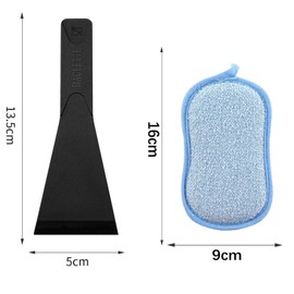 Hinapan 6 Pieces Raclette Pusher, Polypropylene Scraper, Angle Turner, with 1 Washing Sponge, Kitchen Utensils for Non-Stick Pans, Cheese Grills, Gourmet Boards, Roasting Pans Fondue