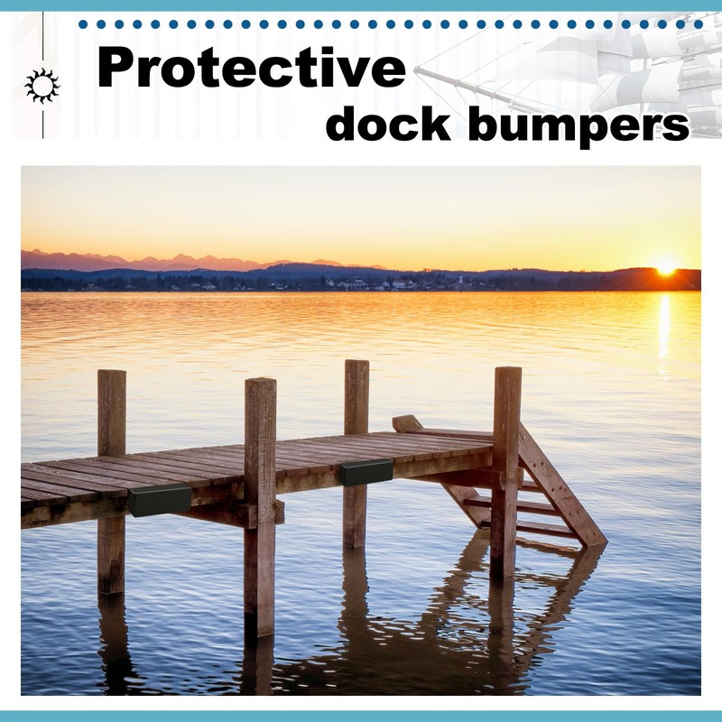 Marsui 4 Pcs Dock Bumpers for Edging Heavy-Duty Marine Boat