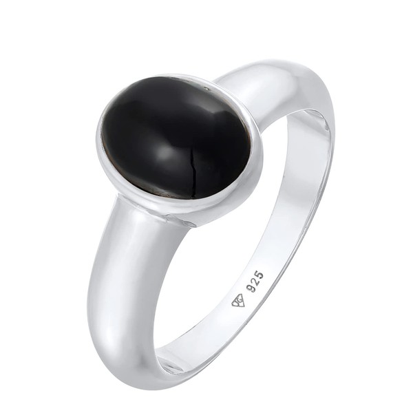 Kuzzoi 0611260221 Men's Signet Ring with Onyx Stone Black 925