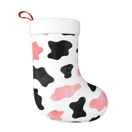 EHXEYC Cow Print Christmas Stockings Ornaments Candy Bags for Family Holiday Party Christmas Tree Decorations