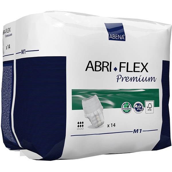 Abena Abri-Flex Premium Protective Underwear, M1, 14 Count