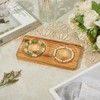 Beebeecraft 2Pcs Wooden Bead Boards Rectangle Bracelet Finger Ring Display