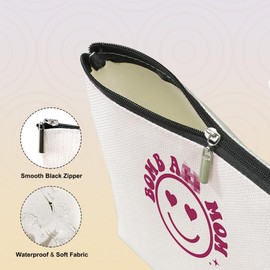 Funny Gifts for Mom Mothers Day Makeup Bag Mom Gifts from Daughter Son Humor Cosmetic Bag for Women Her Wife New Mom Mommy Mama Friend Sister Grandma Mother in Law Stepmom Christmas Birthday Gifts