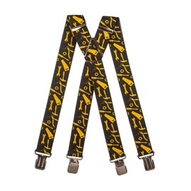 Heavy Duty Work & DIY Braces/Suspenders with Tools Design, 4cm. X-Shape (Metal)