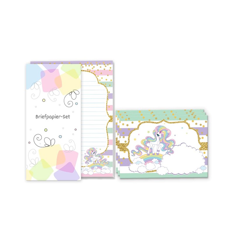 Letter Paper Set Letter Pad with Envelope for Girls Children's