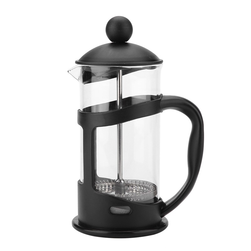 Portable Stainless Steel Glass Cafetiere French Press Maker Home Office