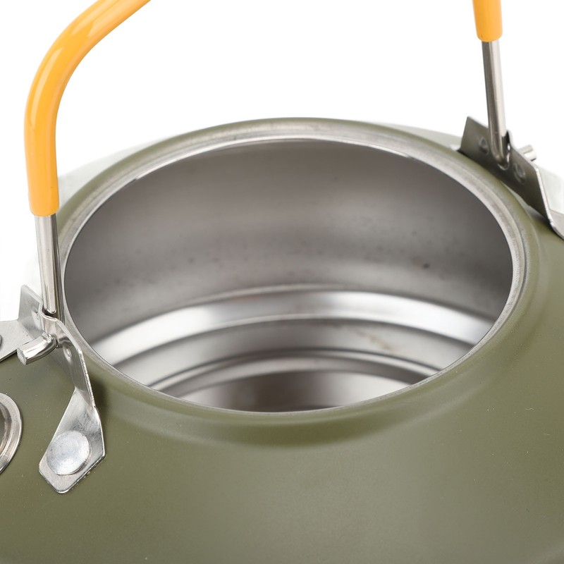 1L Outdoors Kettle Heat Resisting Stainless Steel Teapot Portable Camping
