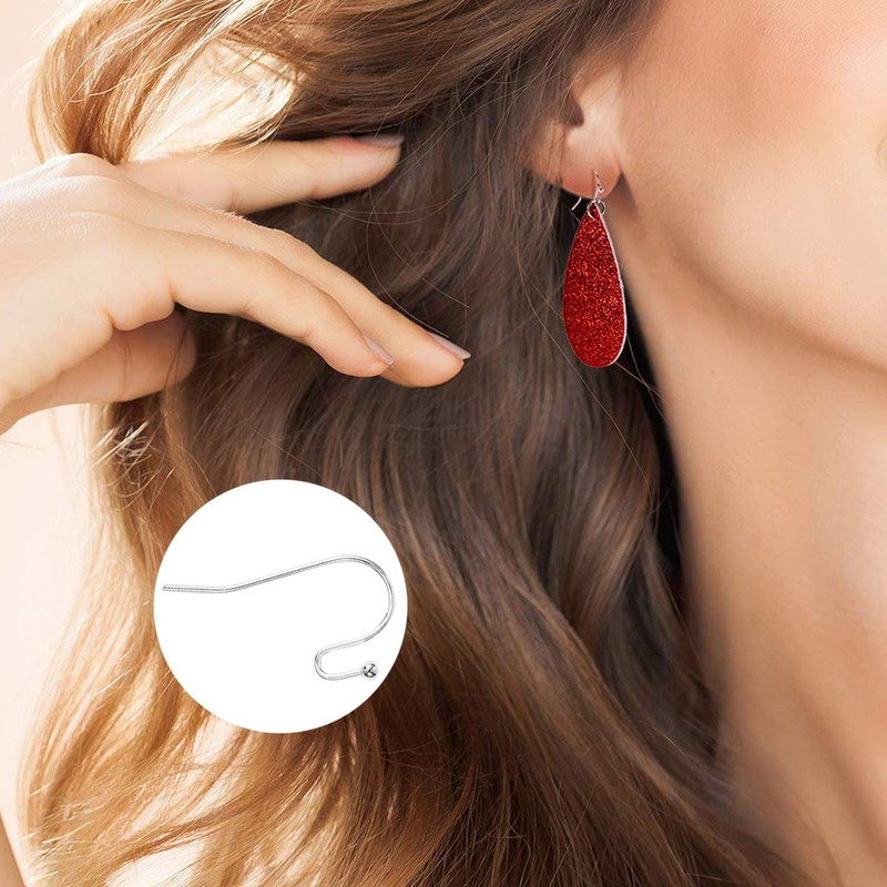 Earring Hooks Silver Plated Hypoallergenic Ear Wires for DIY Jewelry
