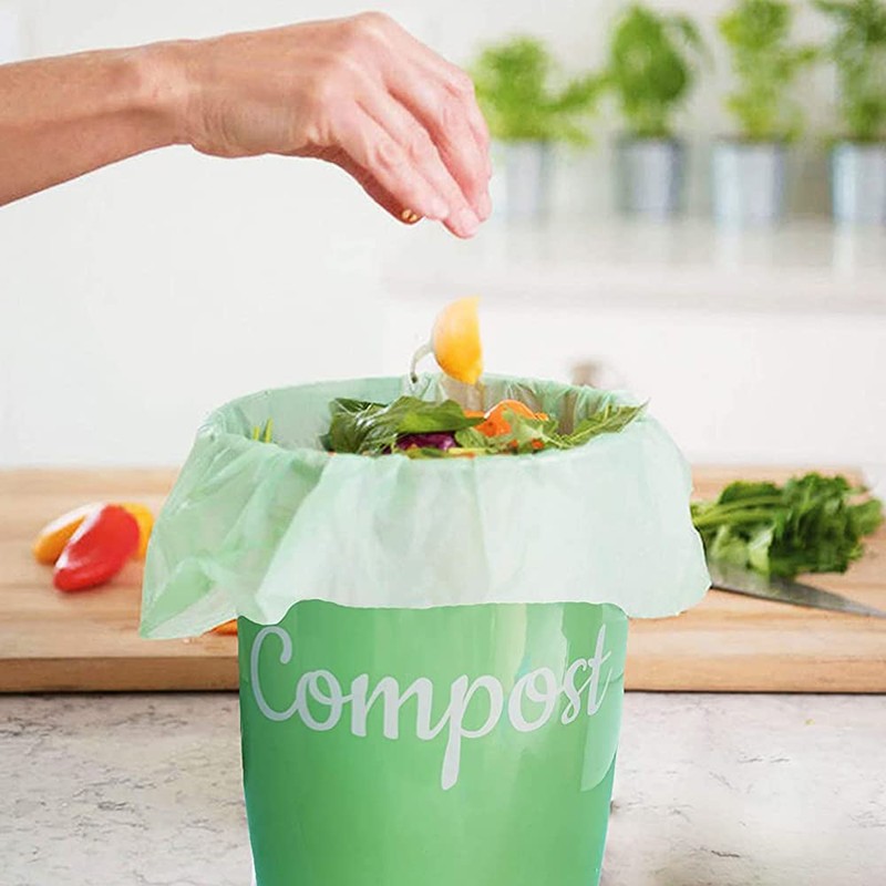 100% Compost Bags for Kitchen Countertop Compost Bin - 1,