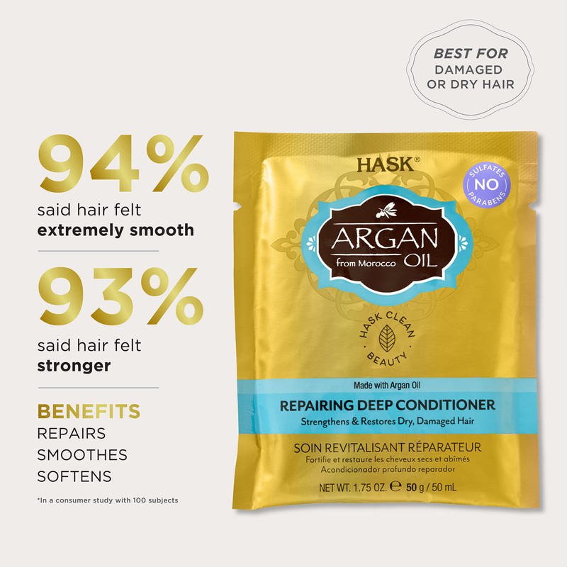 Hask Argan Oil From Morocco Repairing Deep Hair Conditioner Treatment,