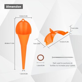 Kiawnia Oil Filter Cap Wrench and Funnel Set: Crankcase Fill Funnel, Primary Case& Drip-Free Oil Filter Funnel+ 50Pcs Fluorine Rubber O-Ring Primary Drain Plugs fit for Harley Sporster Dyna