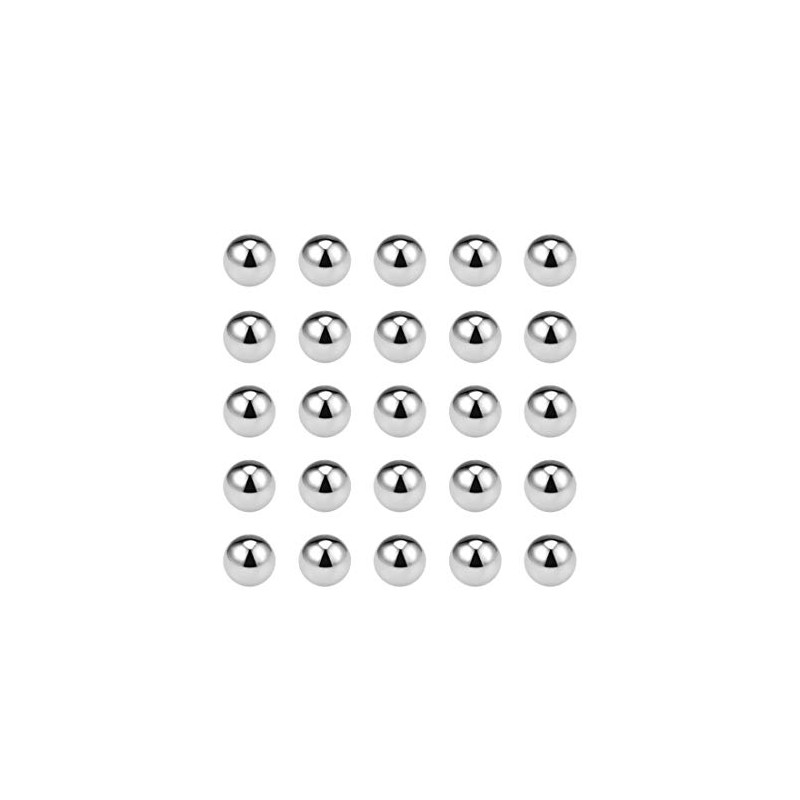 sourcing map Pack of 25 Precision Steel Balls 6 mm