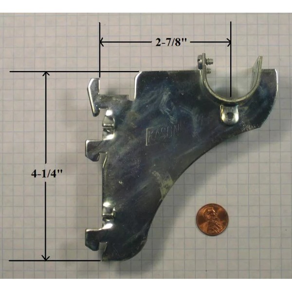 KASON #5632C 1-1/16" HANGROD SUPPORT STUB BRACKET, STEEL, BRIGHT ZINC-PLATED