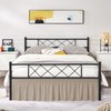 Biscaynebay Wrap Around Bed Skirts with Split Corners for Queen