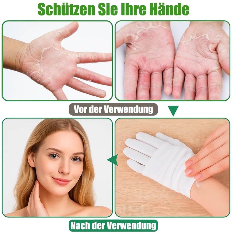 AXERHK Cotton Gloves, White, Cotton Gloves, 8 Pairs Soft White
