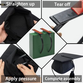 Lifracl 4 Pack Graduation Cap Headband - An Elegant Upgrade for Your Cap and Hairstyle, Securely Holding Your Look with an Adhesive Strip, a Must-Have Accessory and Present for Graduates.
