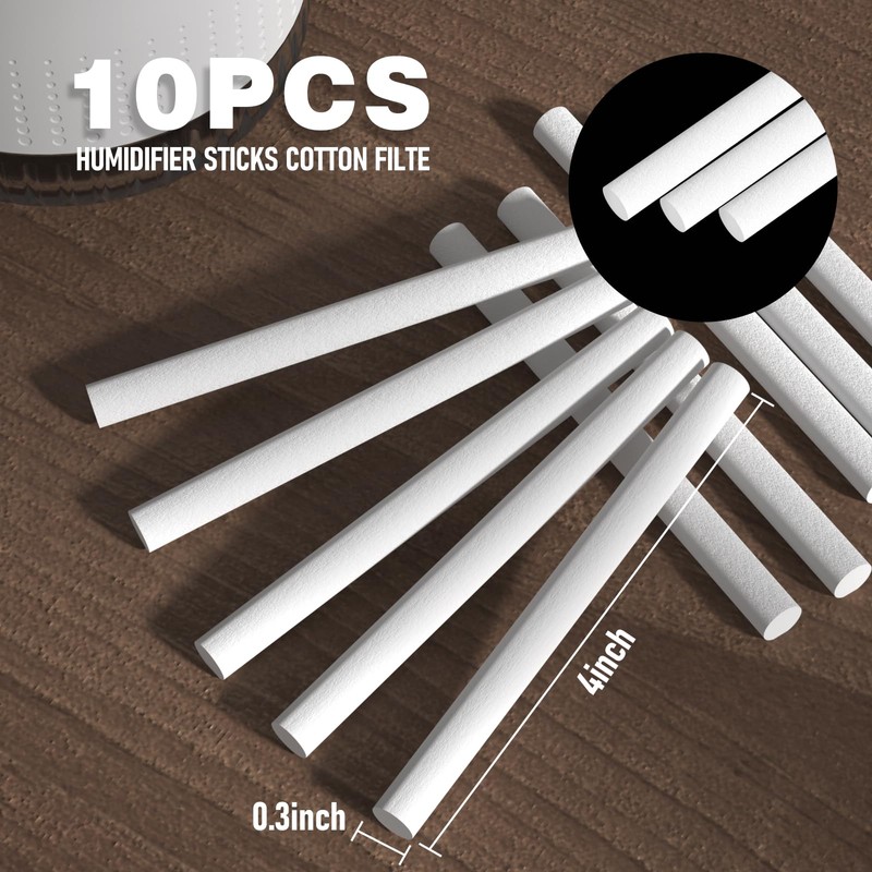 Humidifier Cotton Sticks Filter Replacement, Refill Sticks Filter Replacement Wicks