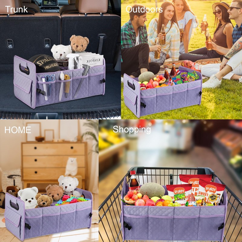 JiatuA Car Trunk Organizers and Storage for SUV, Collapsible Multi
