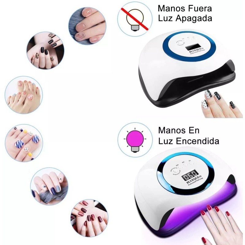 Lampara Secador De Uñas Esmalte Led Uv Profesional Portátil