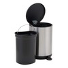 Design Trend Small Round Stainless Steel Step Trash Can with