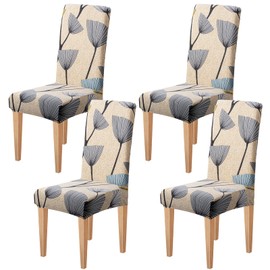 Dioxide Dining Chair Slipcovers, Removable Washable Dining Chair Covers Set of 4, High Back Chair Covers – Universal Fit Chair Slipcovers for Kitchen, Hotel, Office or Wedding Ceremony