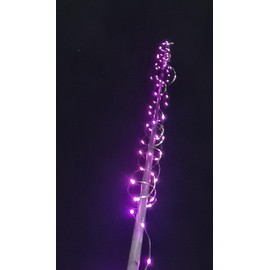 Caravan Flag Pole Solar LED KIT (Pink)