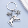 iMagitek 25 Pcs Skating Keychain Skates Snowflake Keychain Ice Skating