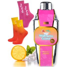 soxo Cocktail Socks In Shaker Women's Gifts For Women Funny Gift Colourful Drinks Women's Socks 35-40 2 Pairs, multicoloured