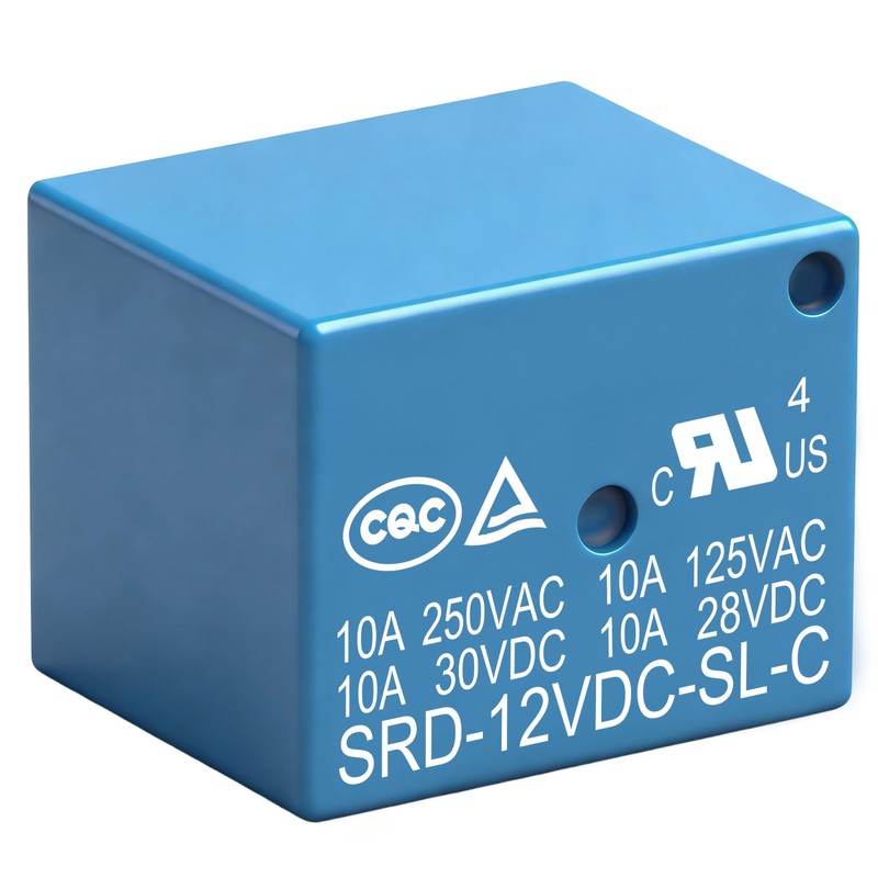 Weasch 2Pcs PCB Power Relay SRD-12VDC-SL-C, DC 12V Coil, 10A