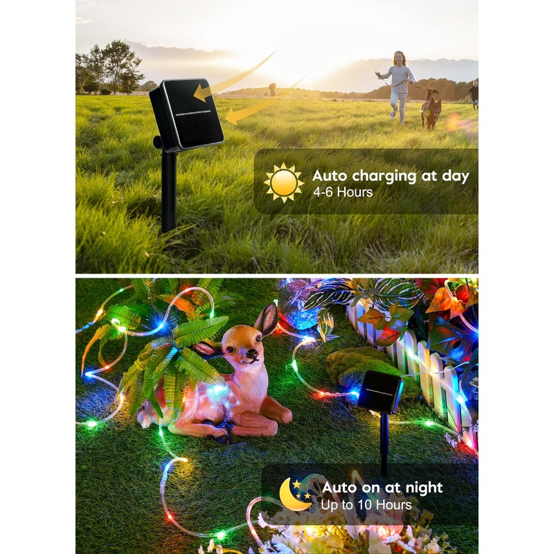Brightown Solar String Lights Outdoor 2 Pack 72 Feet 200