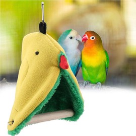 Ejoyous Bird Parrot Hammock, Hanging Cage, Bird Nest, Plush Hut Tent, Bed, Bird Toy, Swing for Birds, Budgies, Cockatiels, Canary