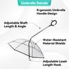 ENJOYING Dog Umbrella Small Breed, Clear Dog Umbrella Leash for