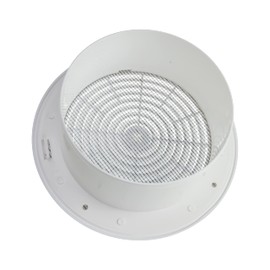Vent Systems 150 mm / 5.90'' Inch - White - Plastic - Dismantable Ceiling Grille - Round Air Vent Louver - Grill Cover - Nylon Screen - HVAC Vents for Bathroom, Home Office, Kitchen