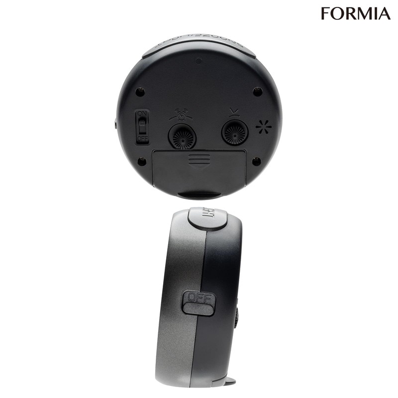 FORMIA HT-A036W-GM Table Clock, Alarm Clock, Easy to See, Continuous