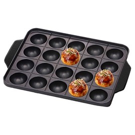Happy Sales HSTKP20, Nonstick Baking Tray Takoyaki Pan, Aebleskiver Ebelskivers Pan, Stuffed Pancake Pan, 20 Molds