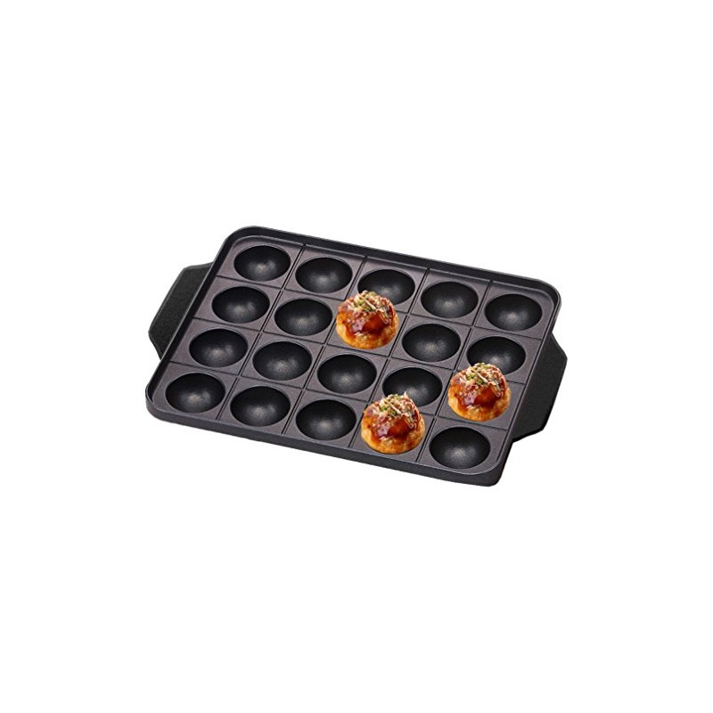 Happy Sales HSTKP20, Nonstick Baking Tray Takoyaki Pan, Aebleskiver Ebelskivers