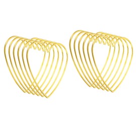 PATIKIL 4inch Dream Catcher Rings, 12 Pcs Metal Heart Shape Macrame Wreath Floral Ring Hoop for Home DIY Craft Wedding Wall Hanging Decorations, Gold