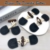 DHER 4 Pairs Leather Buttons Toggle Buttons Wooden Buttons Closure