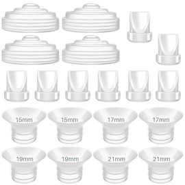8Pc Duckbill Valves 8Pc Flange Inserts and 4Pc Silicone Diaphragm Compatible with Momcozy M5, Replacement M5 Pump Parts Accessories Made by Tbuymax, Not Original Momcozy Pump Parts