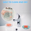 3 Pack Silicone Soap Dish with Drain, Bar Soap Holder