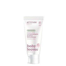 Attitude Fluoride-Free Baby Toothpaste, Safe Training Toothpaste, Natural Origin Ingredients, Gentle Oral Care for Babies & Toddlers, Strawberry Flavo