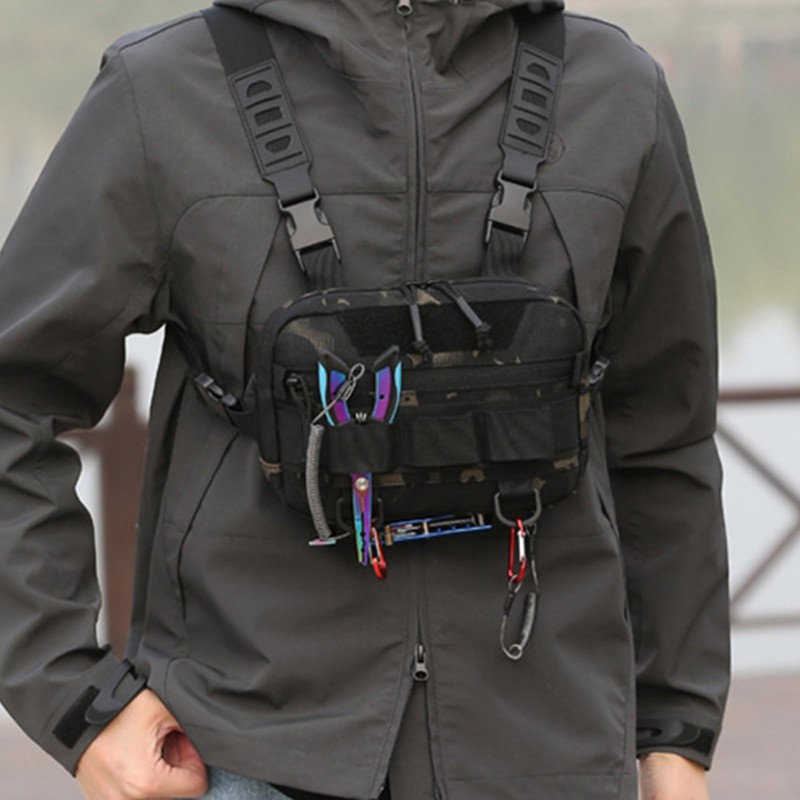 Chest Pack For Men,Oxford Cloth Portable Running Chest Bag 20L