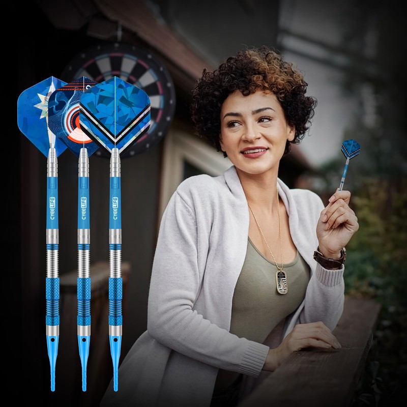 CyeeLife Darts with Plastic Tip, 90% Tungsten, Pack of 3,