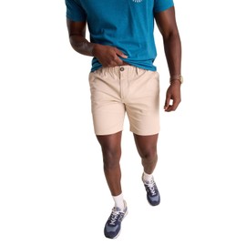 Chubbies Chino Shorts Men 7 Inch - Mens Shorts Casual with Elastic Waistband, Side and Back Pockets, Stretch Cotton Blend (Khaki, X-Large)
