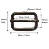 BIKICOCO hebilla metálica de ajuste deslizante tri-glides, 1 x 5/8