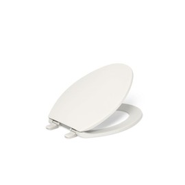 KOHLER K-4774-47 Brevia Elongated Toilet Seatwith Quick-Release Hinges and Quick-Attach Hardware for Easy Clean in Biscuit