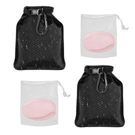 2PCS Soap Bags, Waterproof and Leak Proof Travel Soap Bag, with Soap Bubble Mesh Bag, Suitable for Soap Sticks, Shampoo Sticks, and Travel Camping Enthusiasts (2)