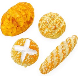 4Pcs/Set 1/12 Miniature Bread Resin Dollhouse Decoration Accessories Mix Bakery Bread Mini House Food Decoration Accessories