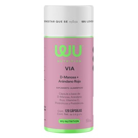 WU Nutrition VIA  D-Manosa con Extracto de Arándano Rojo (PACs)  Probióticos y Prebióticos (LactoWise)  Vitamina C y Zinc  Salud para el Tracto...    