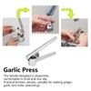Stainless Steel Manual Food Garlic Press Crusher Mincer Squeezer Household